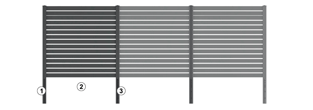 Aluminium Zaun 100 D18 Technische Zeichnung